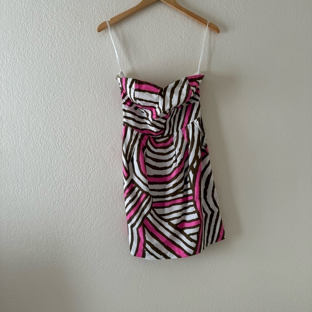 Walter Baker printed Strapless Dress